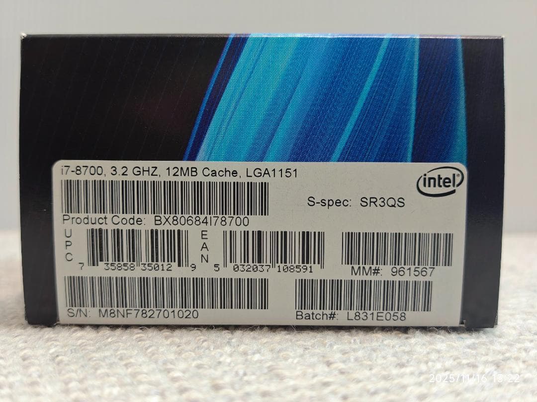 【3点セット】Core i7-8700 （マザーボード・クーラー付き）