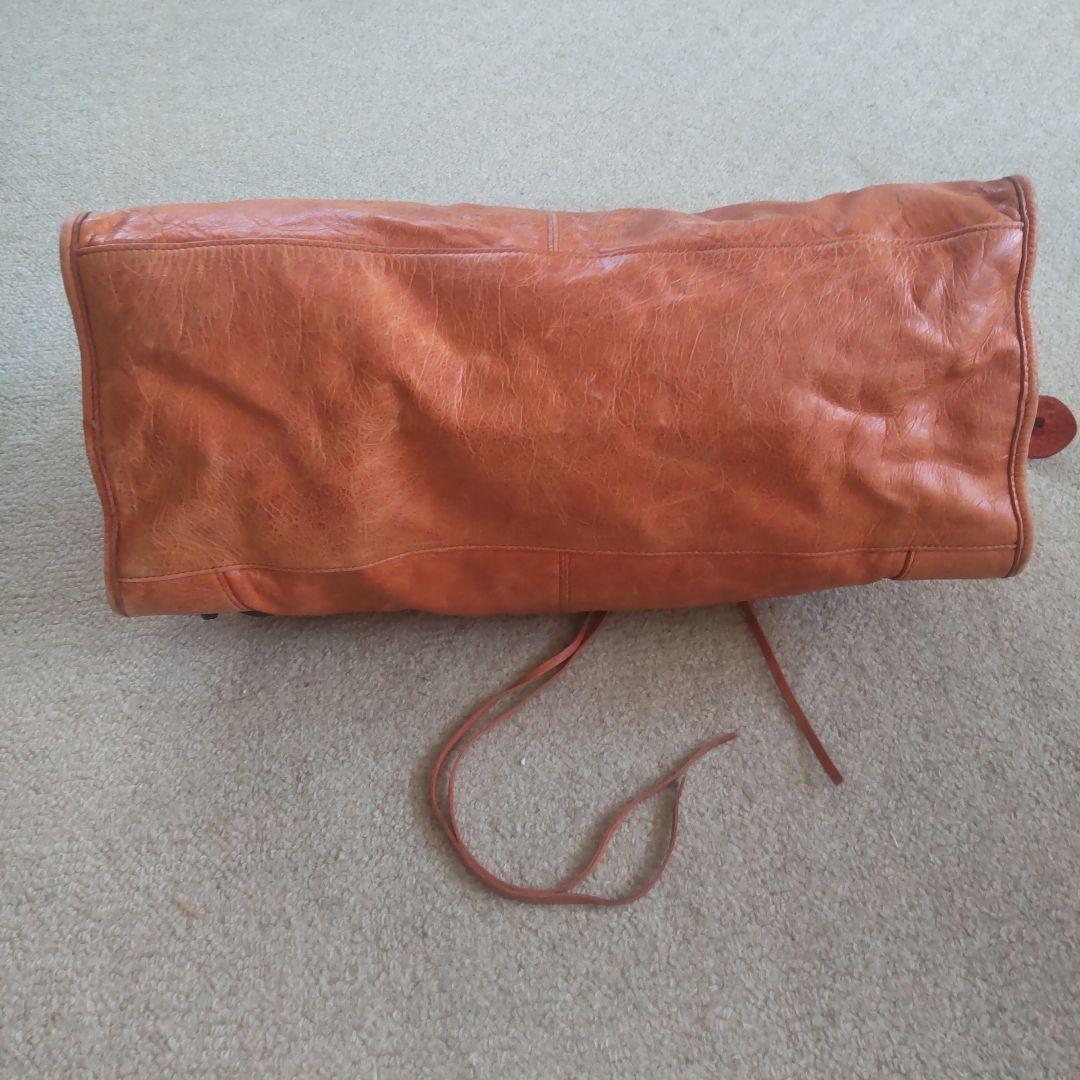 バレンシアガ　レザー ハンドバッグ　ブラウン系