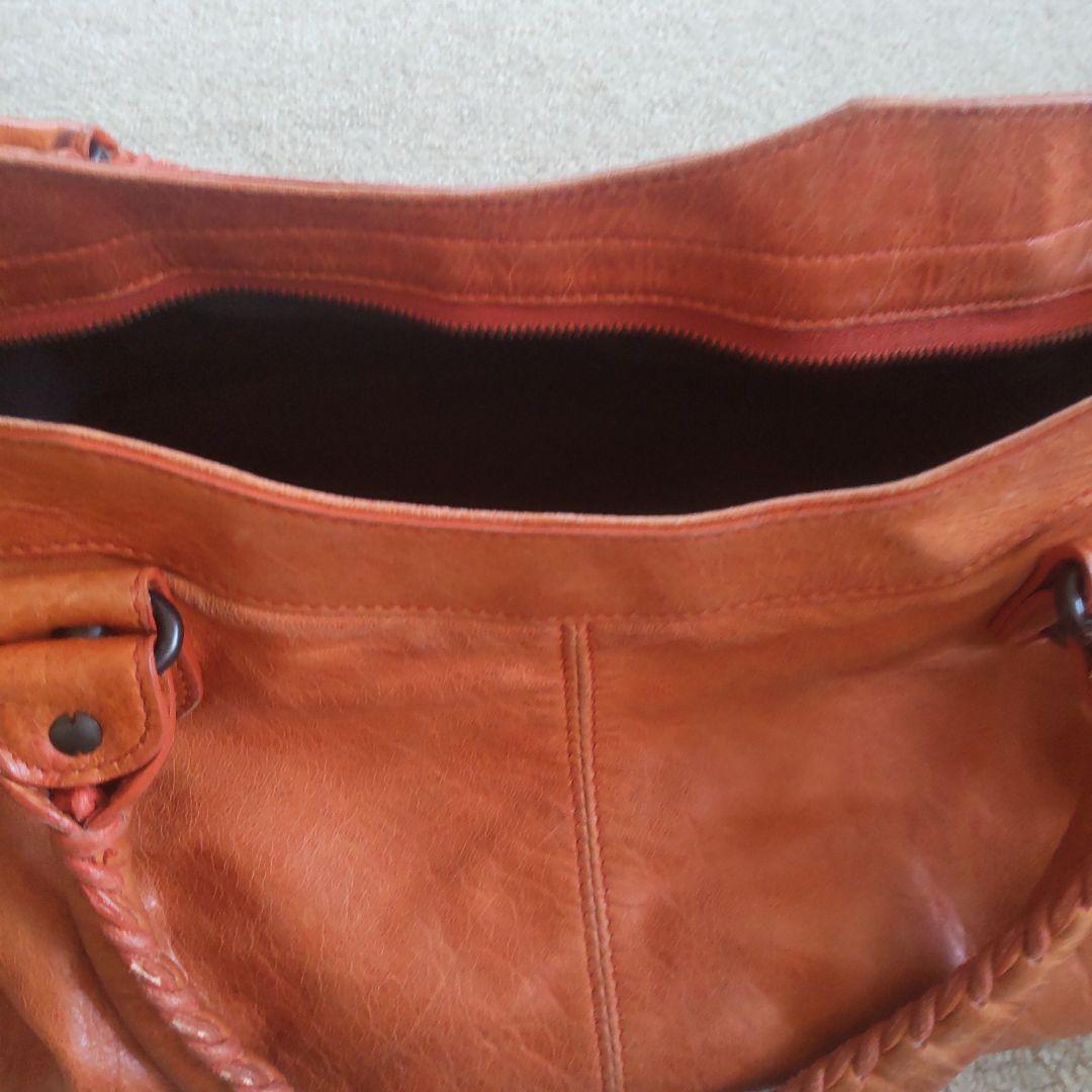 バレンシアガ　レザー ハンドバッグ　ブラウン系