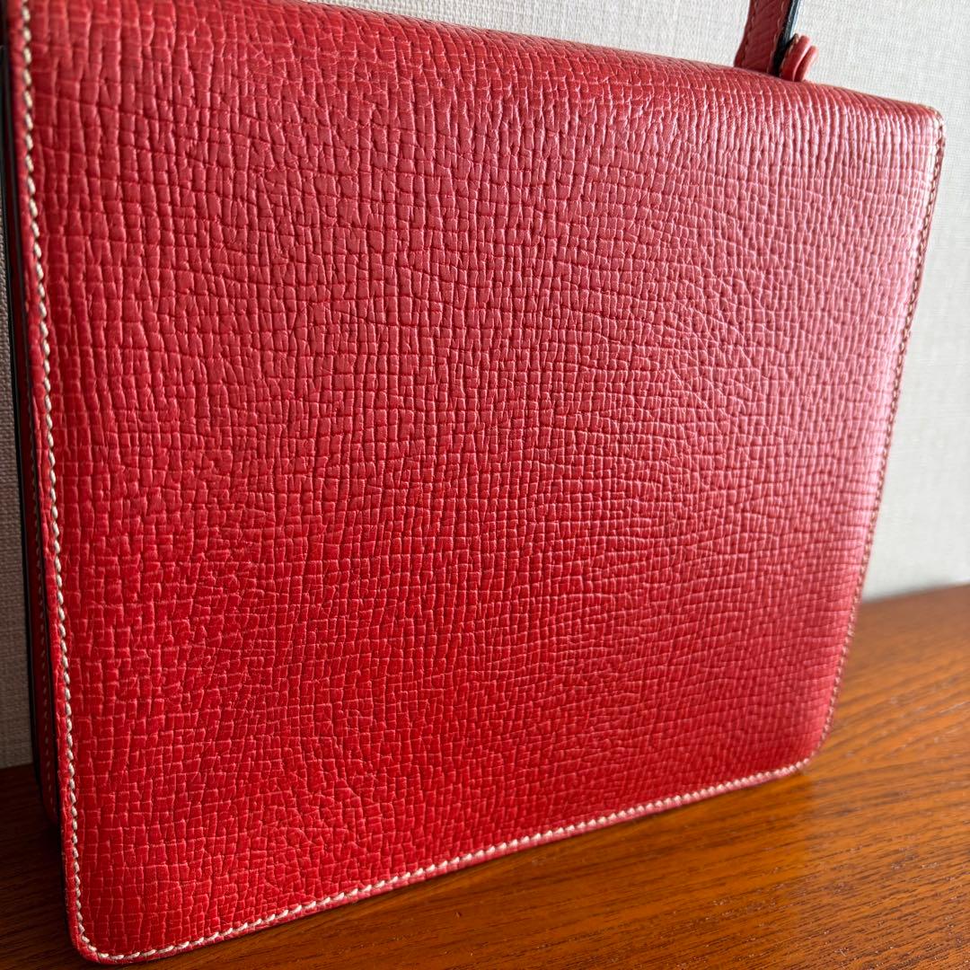 (*)様 LOEWE バルセロナ レッド スクエアハンドバッグ