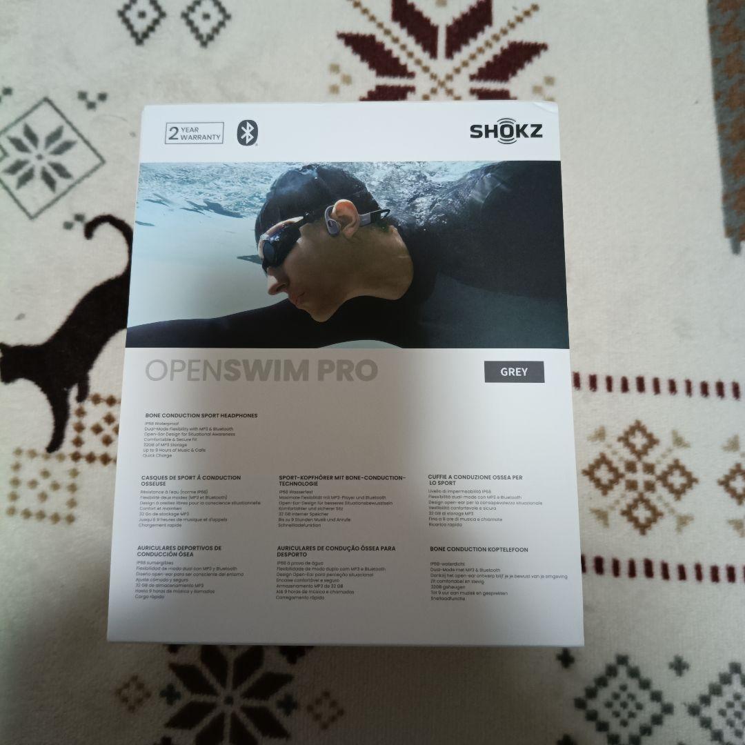 SHOKZ OPEN SWIM PRO 骨伝導イヤホン グレー