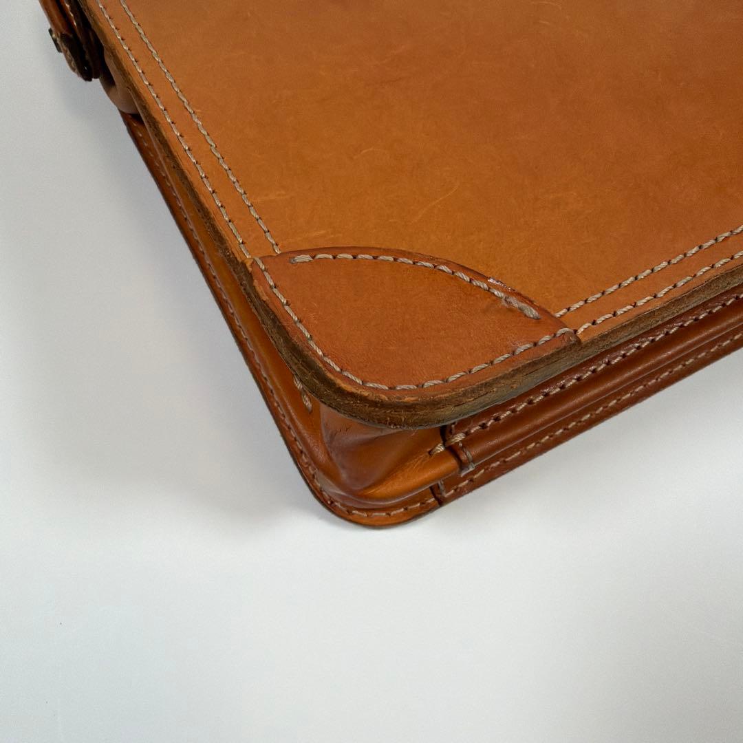 HERZ ヘルツ　ダレスバッグ　ビジネスバッグ　レザー　キャメル　メンズ