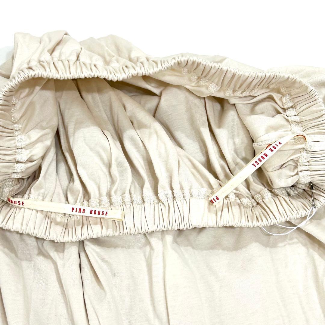 PINKHOUSE ピンクハウス フリル ロングスカート 綿100% タグ付き