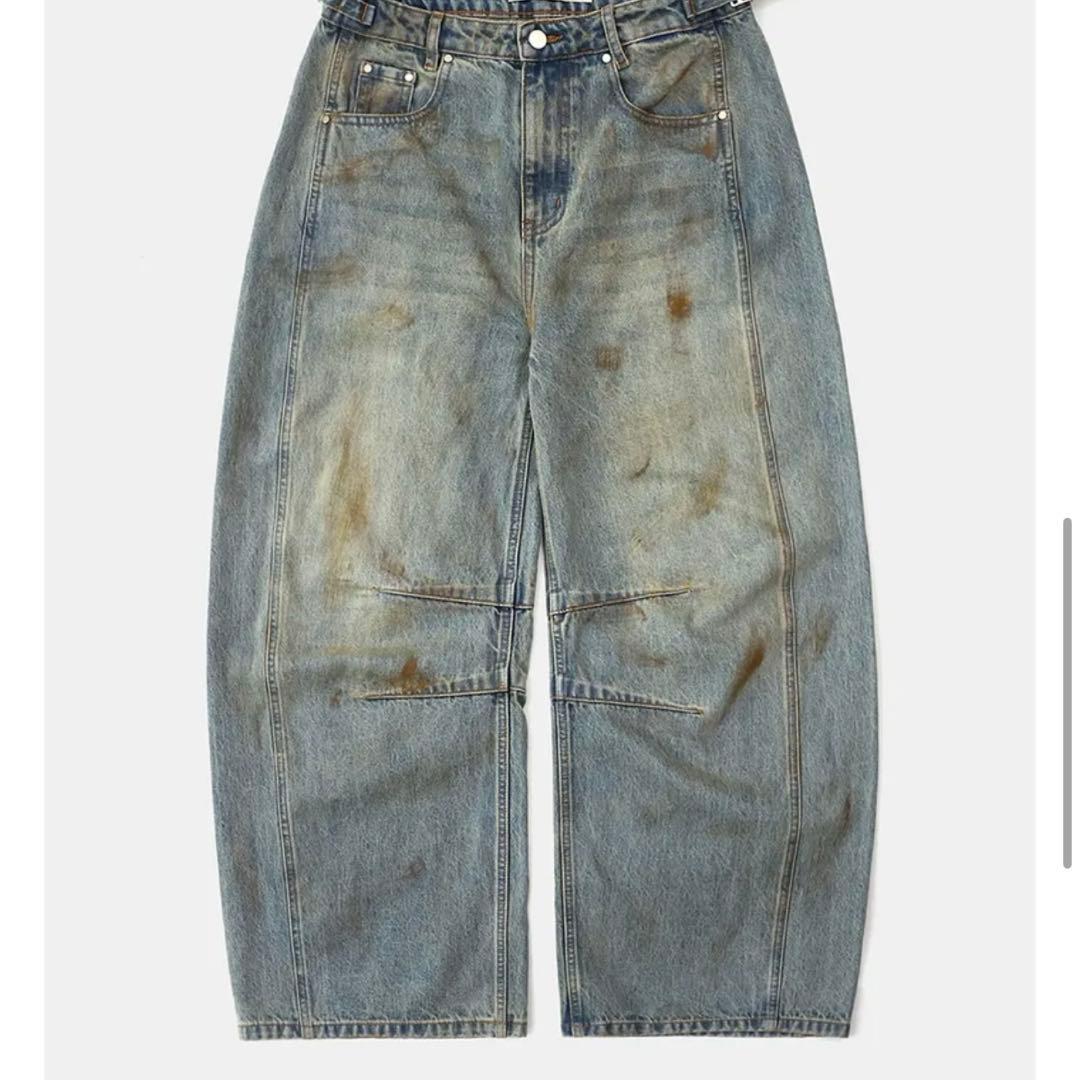 【新品】 BADBLOOD ワイドデニム　定価2.4万 S韓国ストリート　y2k