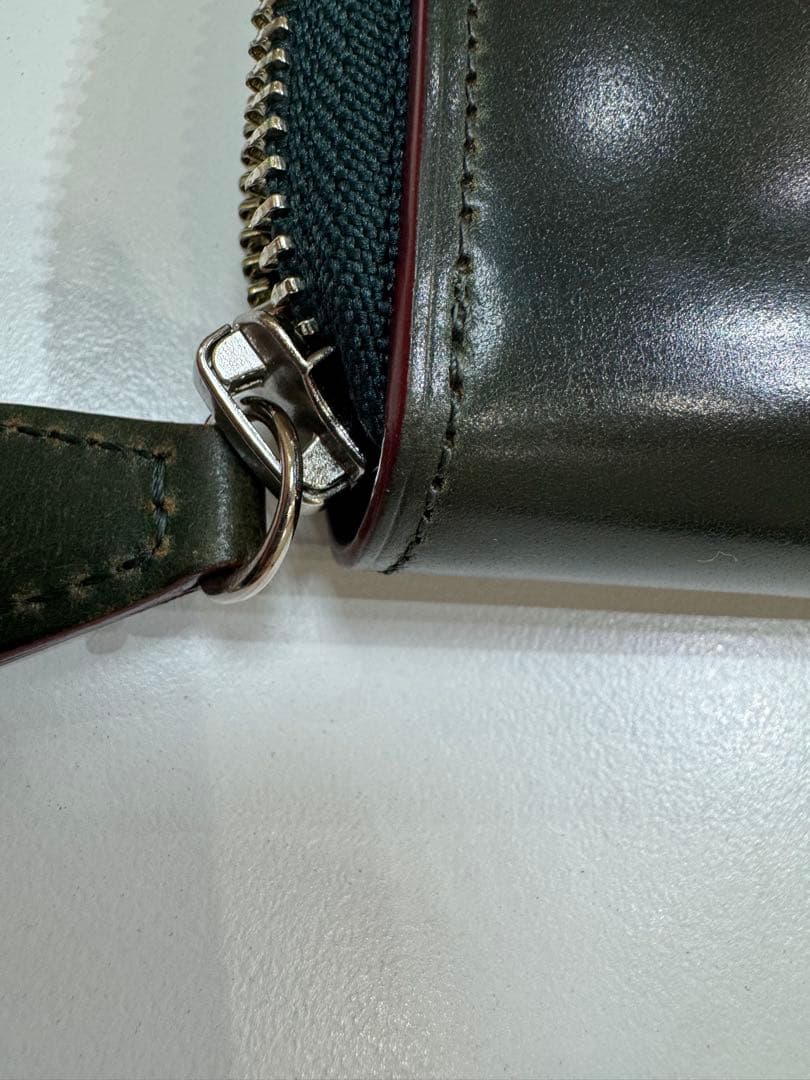 【美品】ガンゾ Ganzo 長財布 コードバン ダークグリーン