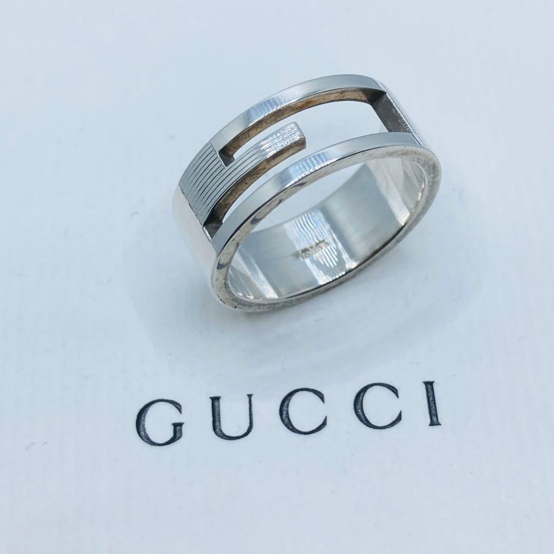 極美品✨ GUCCI グッチ リング ブランデッドg AG925 #17