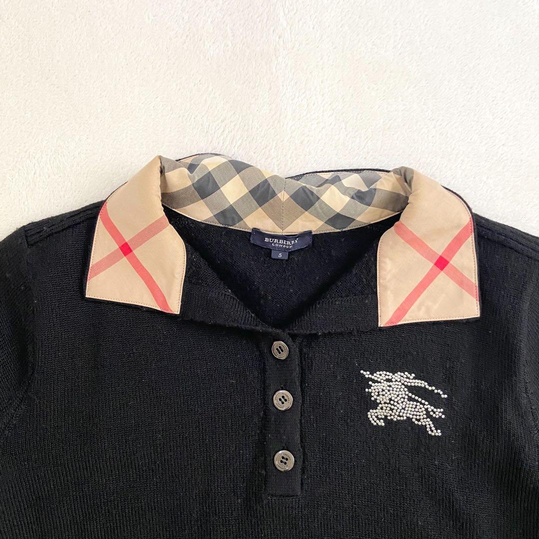 希少アルパカウール　メガチェック　シャツニット　Burberry London