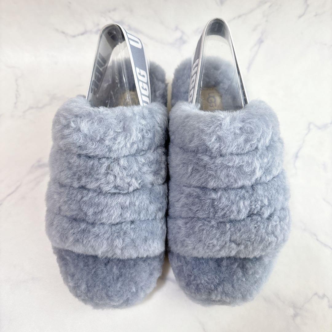 アグ UGG W FLUFF YEAH SLIDE 6 ファー サンダル 36