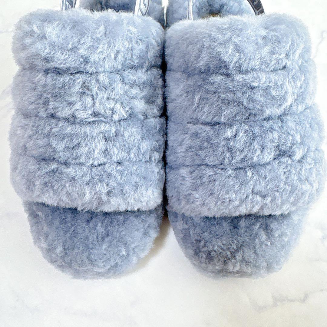 アグ UGG W FLUFF YEAH SLIDE 6 ファー サンダル 36