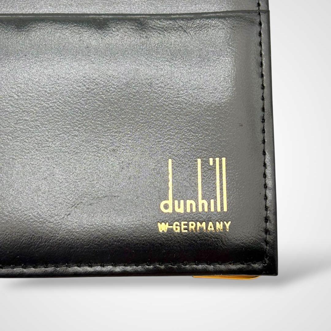 極美品✨Dunhill ダンヒル クロコ型押し レザー 本革 ブラック メンズ