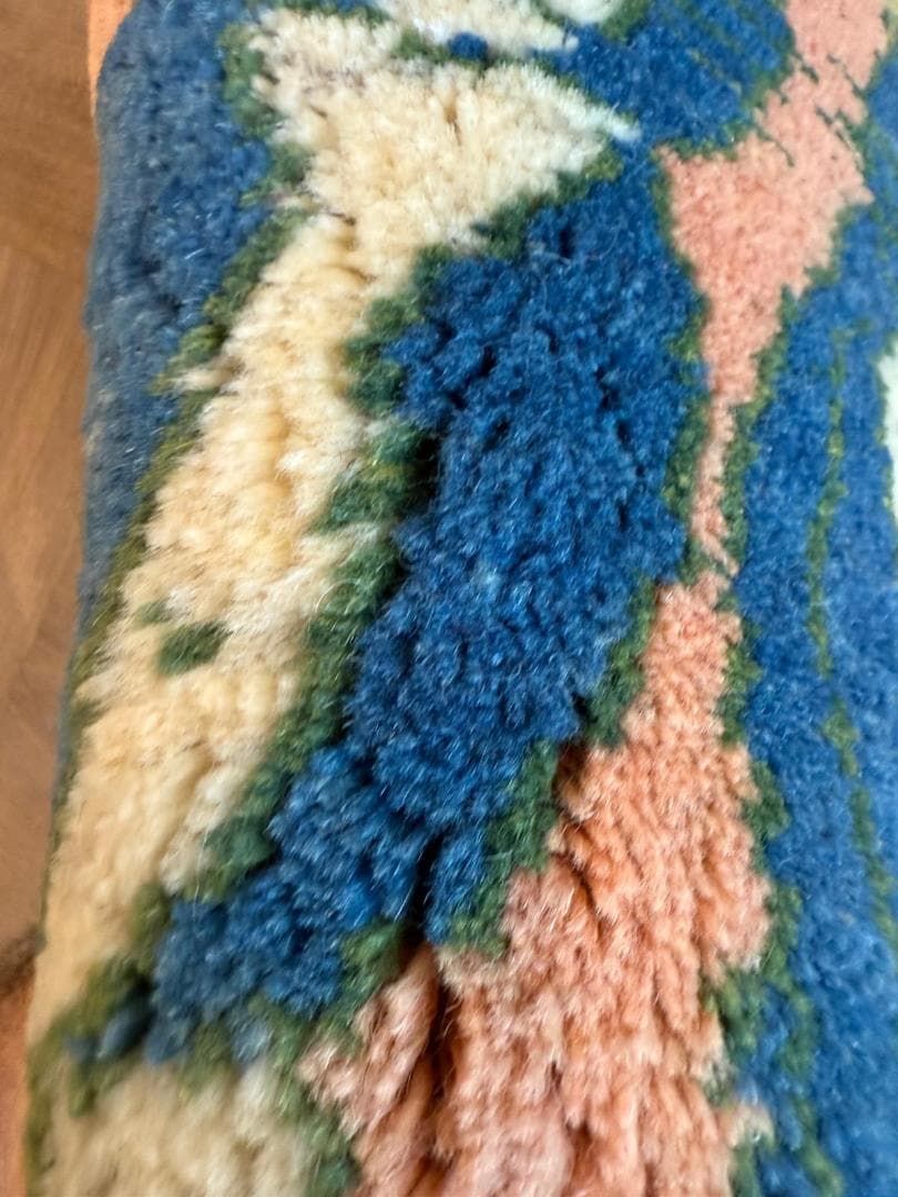 ペルシャギャッベ (ギャベ) チェアマット 39x38cm ギャッベ ラグ 玄関