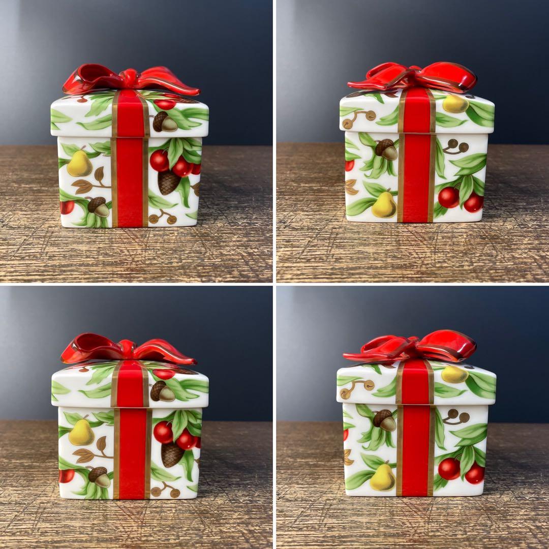 美品 Tiffany&Co. ティファニー ホリデー 陶器製 小物入れ E-5