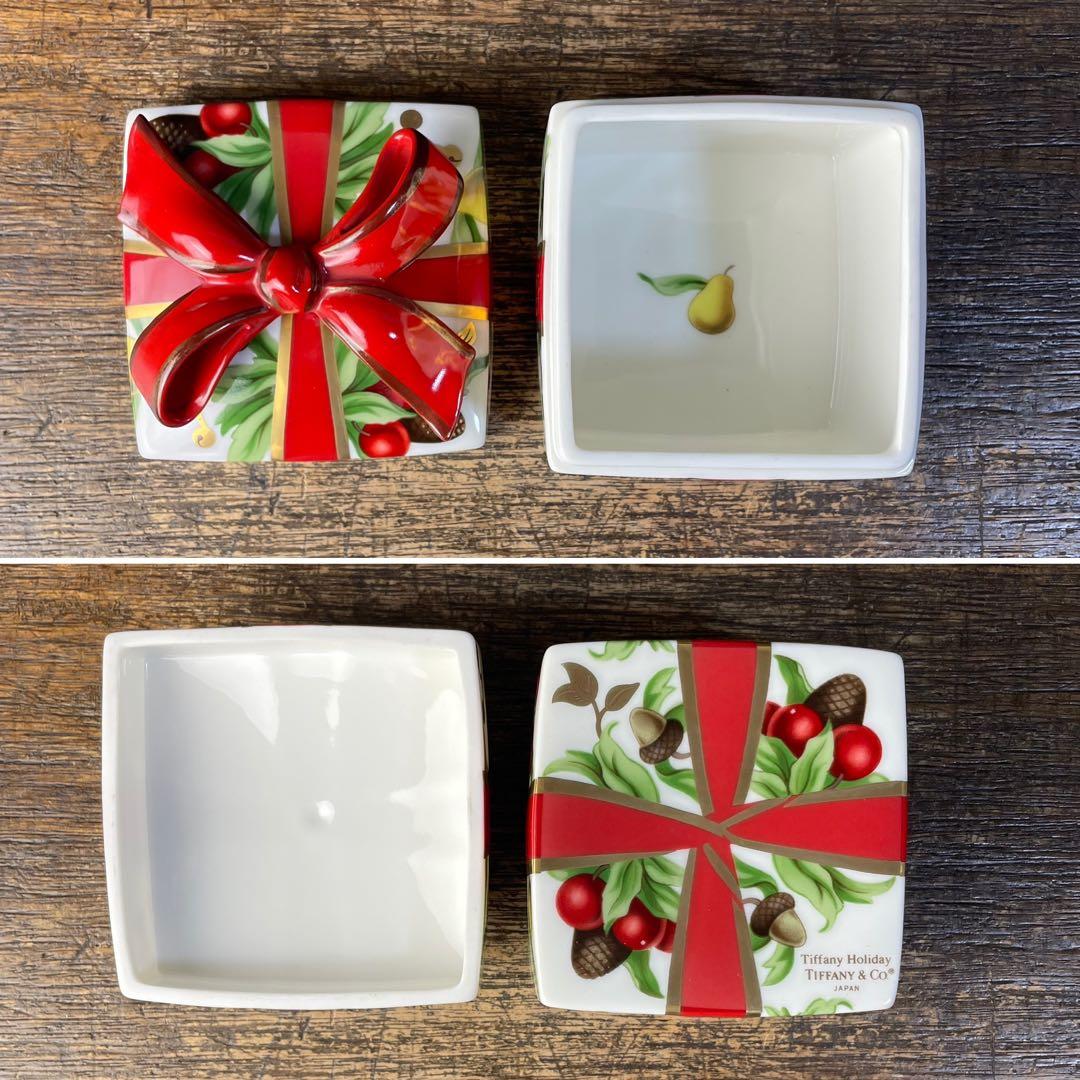 美品 Tiffany&Co. ティファニー ホリデー 陶器製 小物入れ E-5