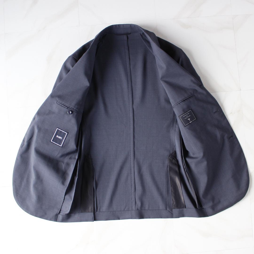 【未使用品】SHIPS テーラードジャケット L トラベルスーツ グレー