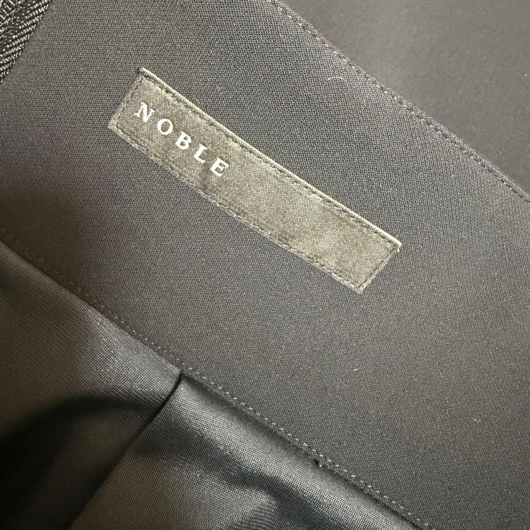 NOBLE ノーブル ジャージーライクカラータイトスカート ブラック 黒 36