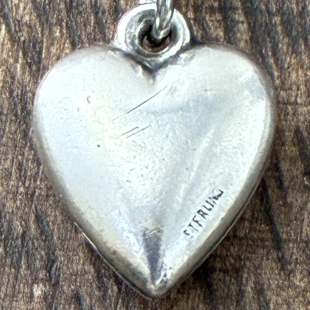 スウィートハートジュエリー勿忘草 レッドストーン シルバーヴィンテージネックレス