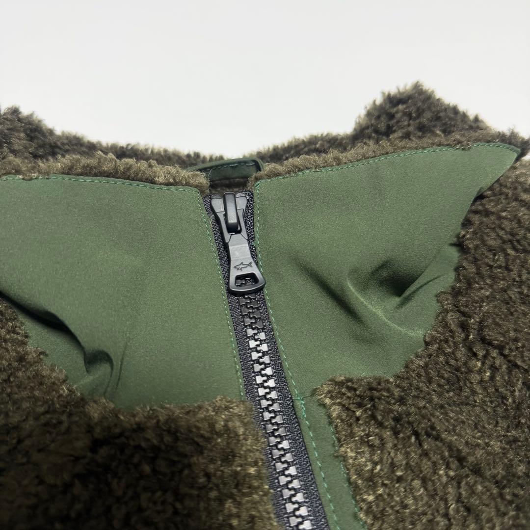 未使用品✨ ポール＆シャーク フリース ジップアップベスト オリーブ イタリア製