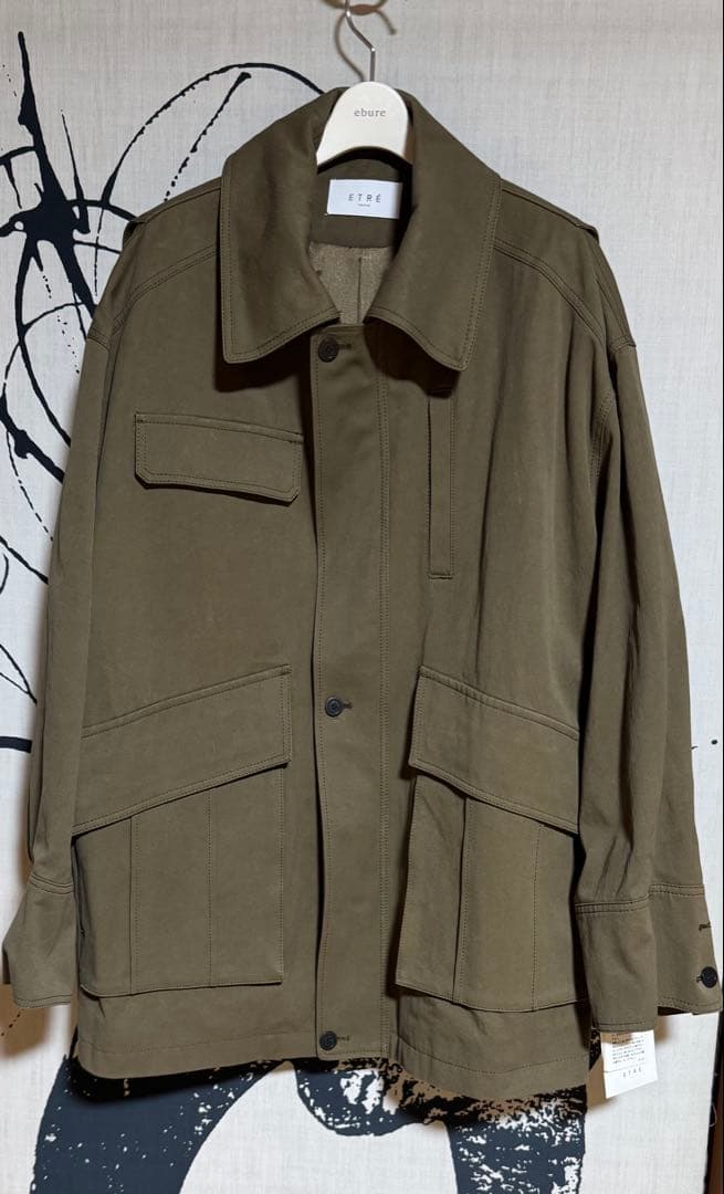 ETRE TOKYO エトレ 新品タグ付 ハイカウントミリタリーコート カーキ
