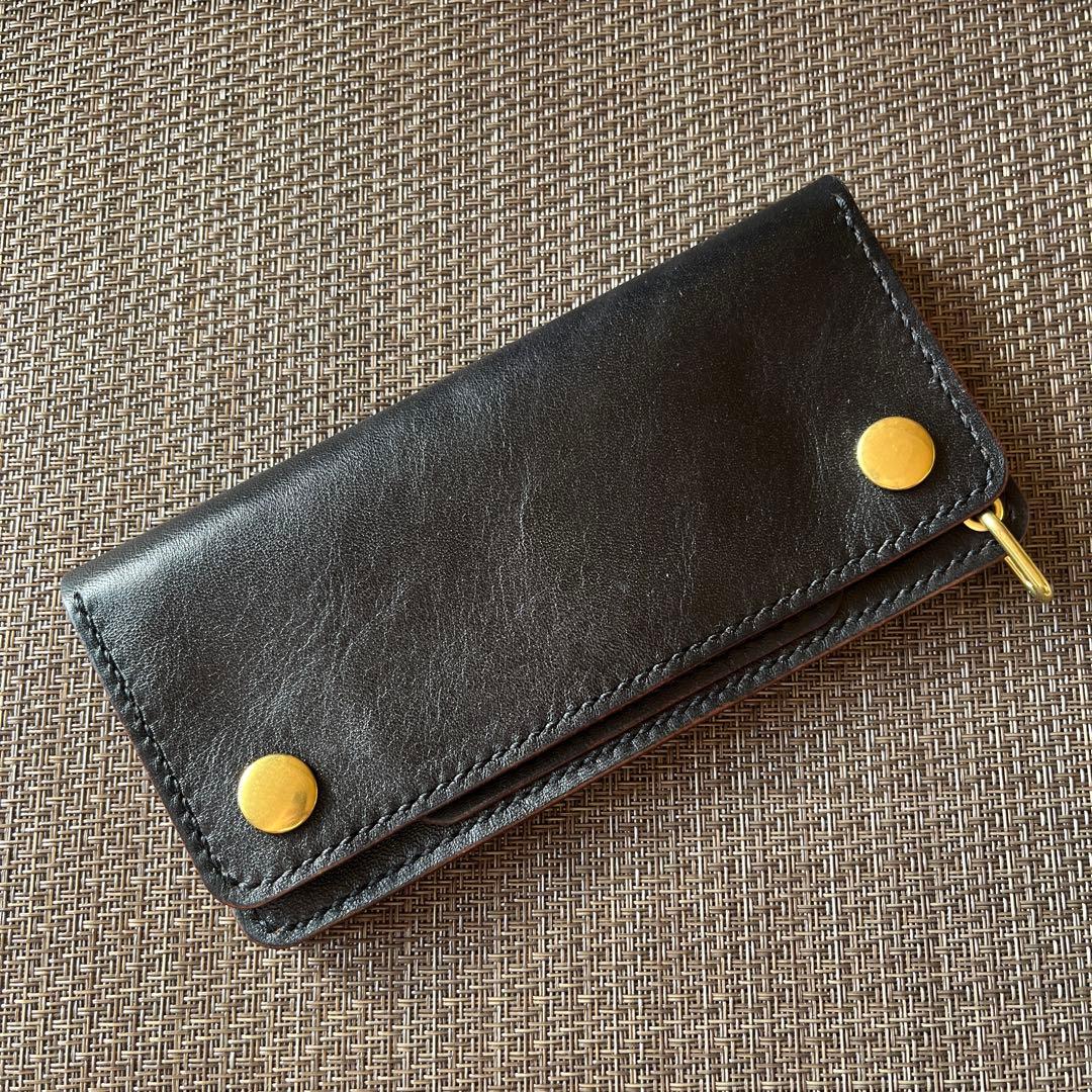 【週末限定価格】MARYAM ホースフロント ロングトラッカーウォレット 茶芯