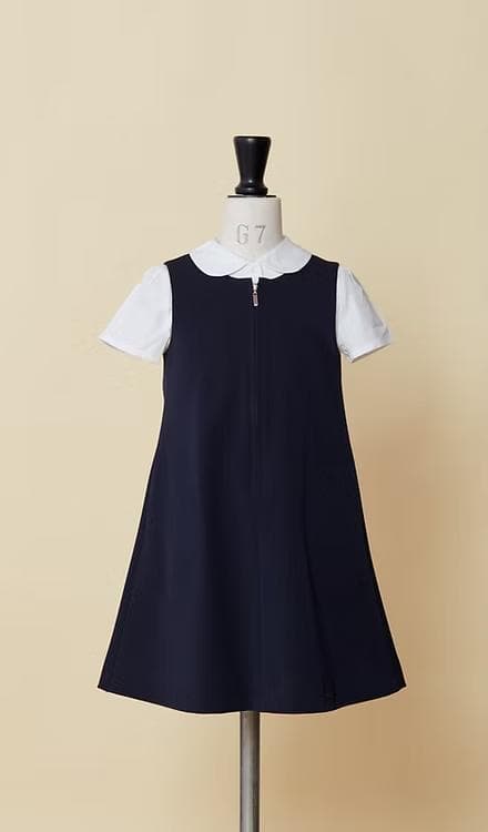 【未使用に近い】　ヌーヴコンフィニ　お受験ワンピース濃紺　120 cm