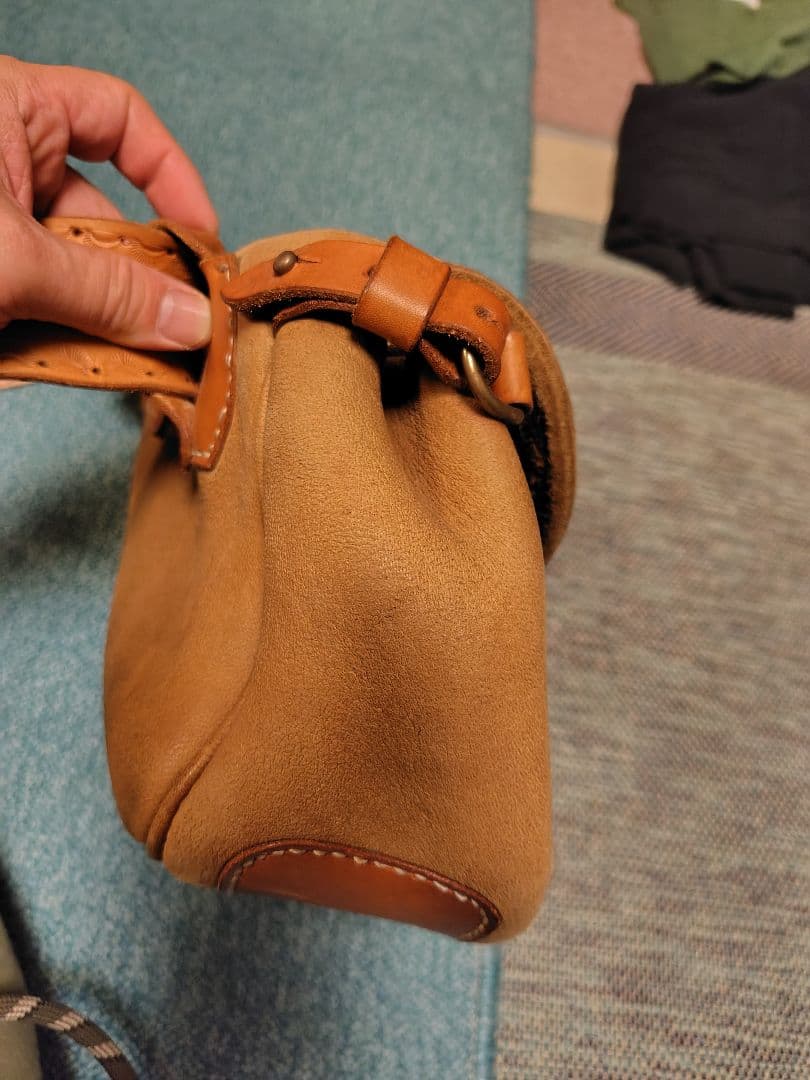 LuckyJohnラッキージョン エルクスキンバッグウエストバック コンチョ付