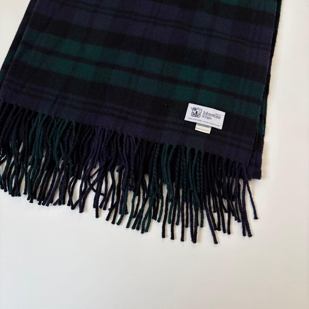 Johnstons of Elgin ブラックウォッチ　カシミヤマフラー