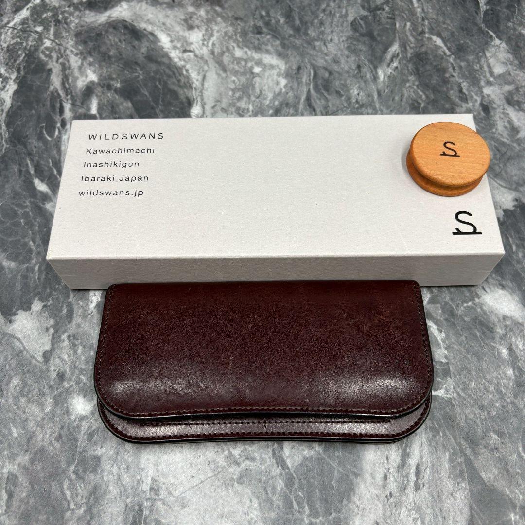 ✨美品✨ワイルドスワンズ ブリスターL 長財布 ダークブラウン スリッカー付