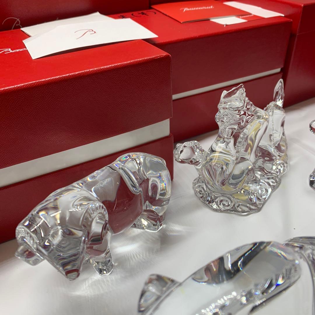 超美品　バカラ　十二支セット　クリスタルガラス 　干支の置物　12点セット箱あり