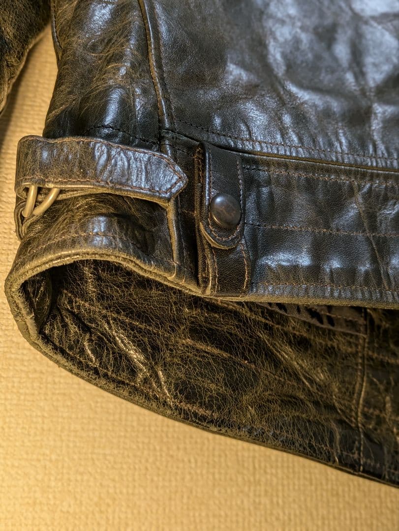 レインボーカントリー　ホースハイド　ダブルライダース 38黒