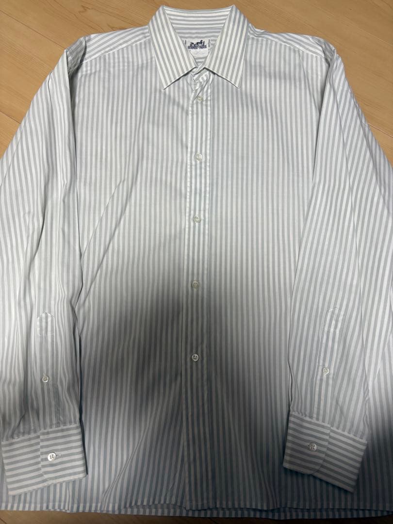 1/17まで！HERMES-PARIS ストライプシャツ 長袖