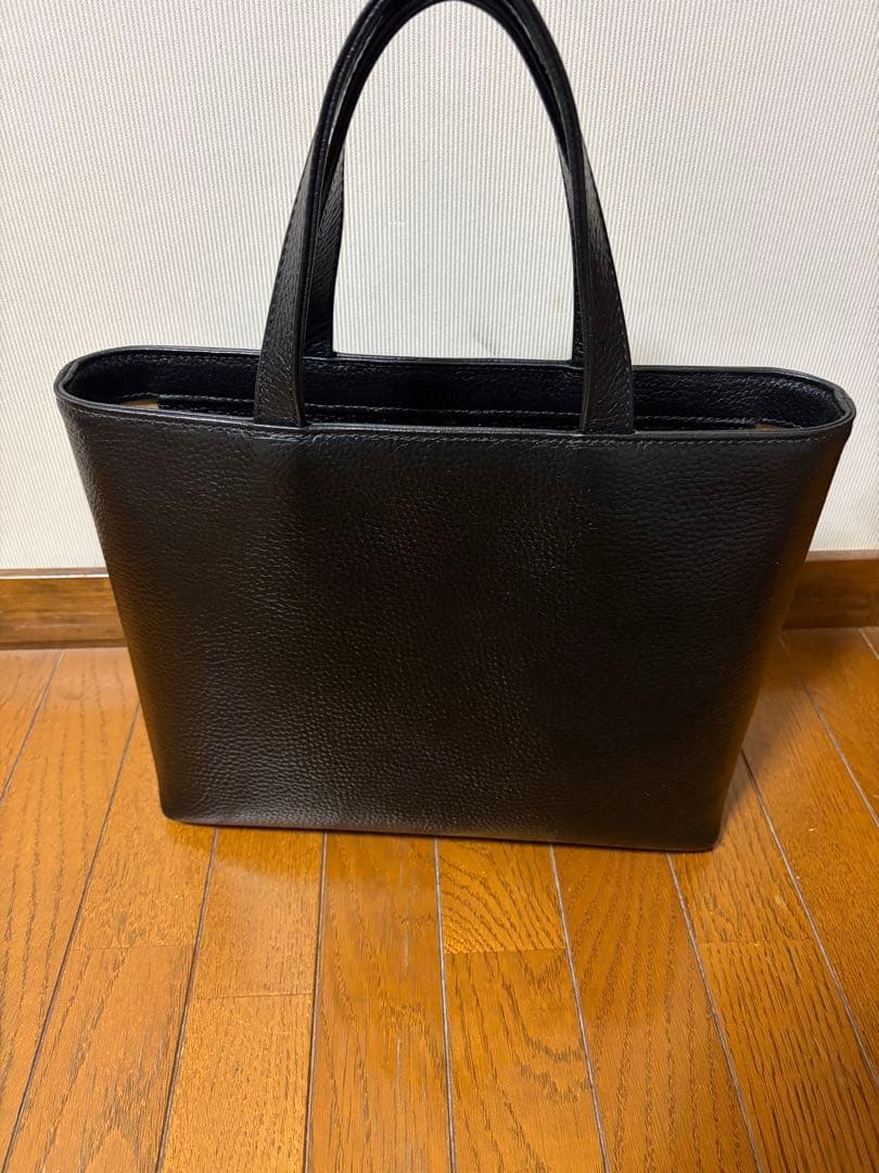 HUSHTUG 黒レザーミニトートバッグ