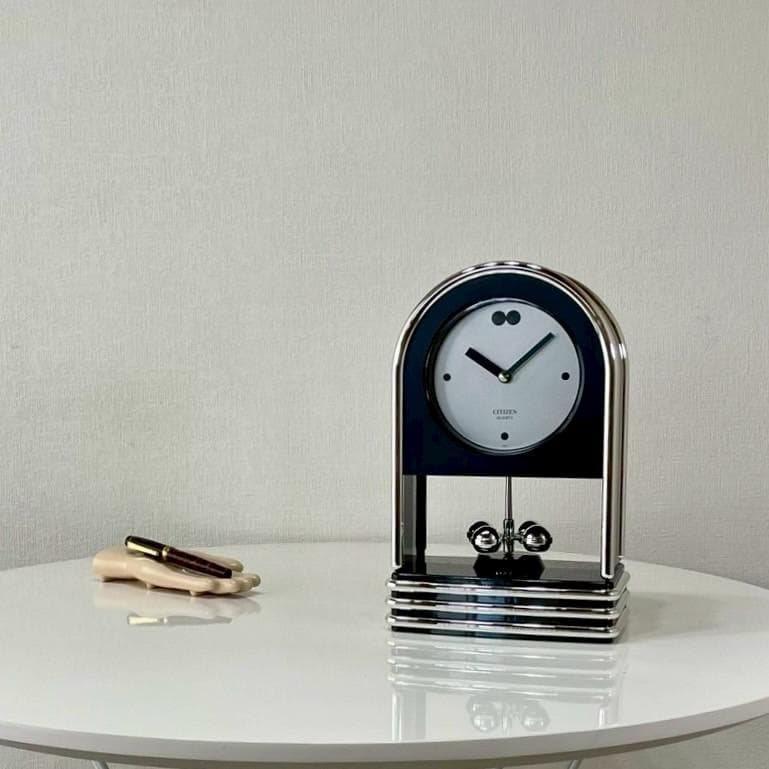 未使用 80's シチズン 置き時計 テーブルクロック モダン ヴィンテージ