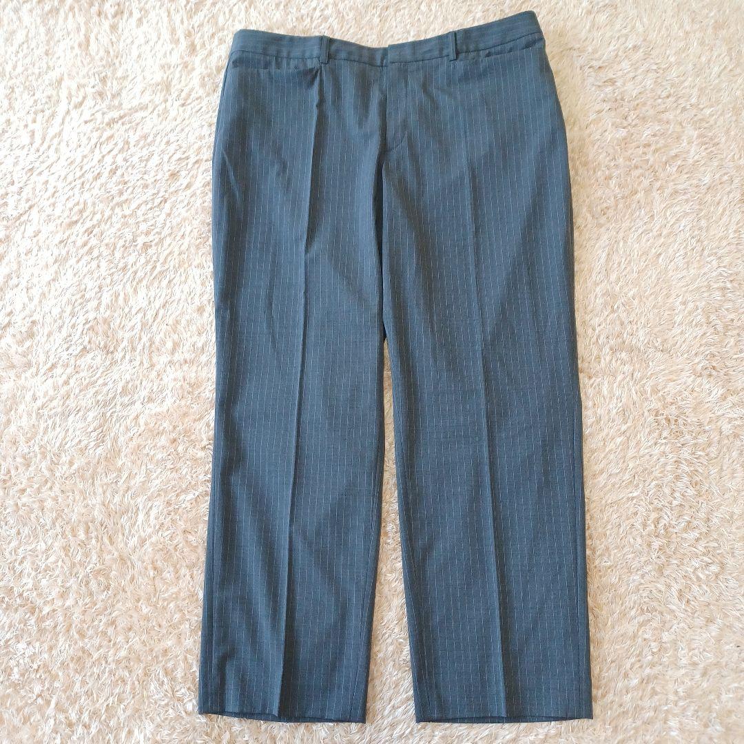 【極美品】大きいサイズ 50　23区　パンツスーツ　ビジネス　ストライプ　グレー