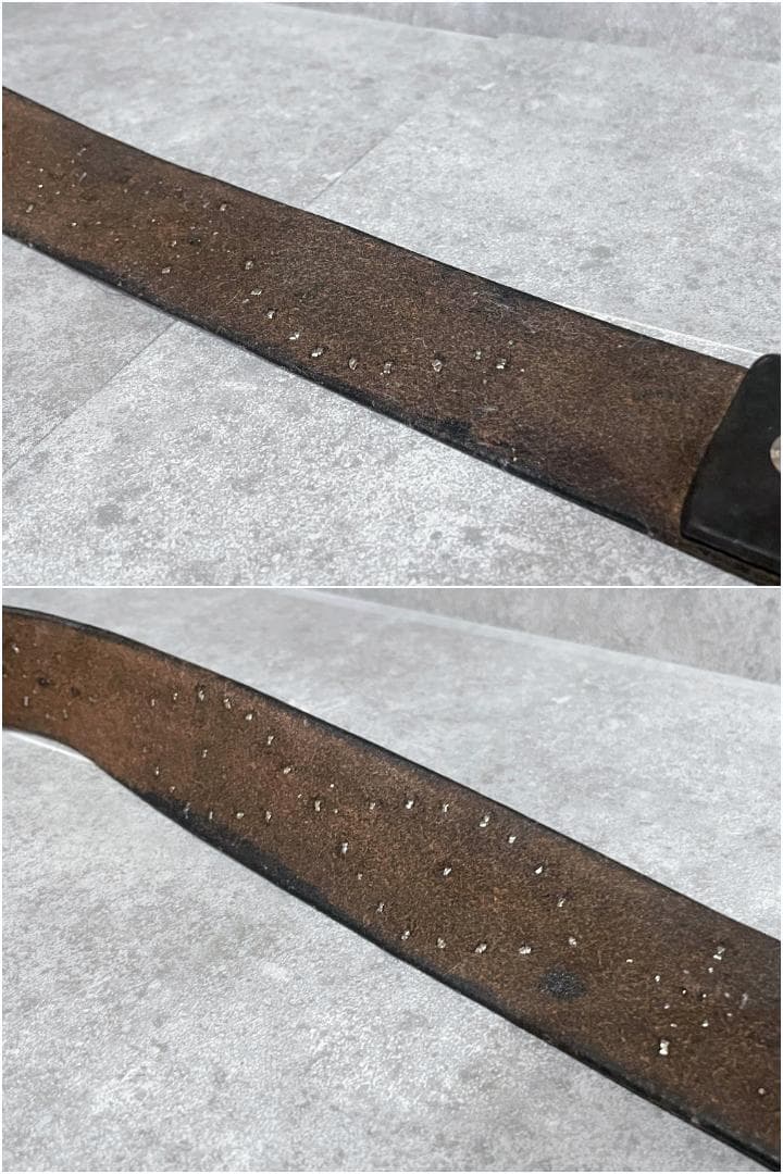 アンティークスタッズレザーベルト／某有名ファクトリー／MADE IN JAPAN