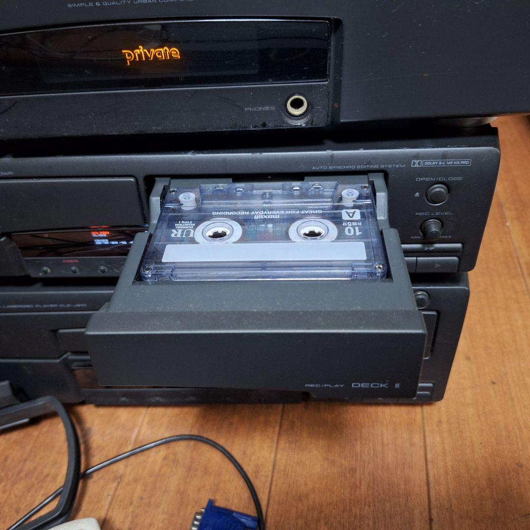 Pioneer private J710 コンポ LD/カセット現状品