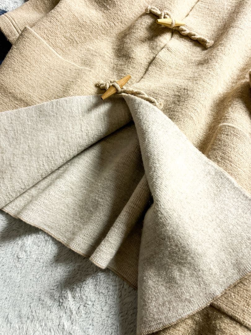 【45R】45rpm アルパカウール混 フロート縮絨ニットダッフルコート 5