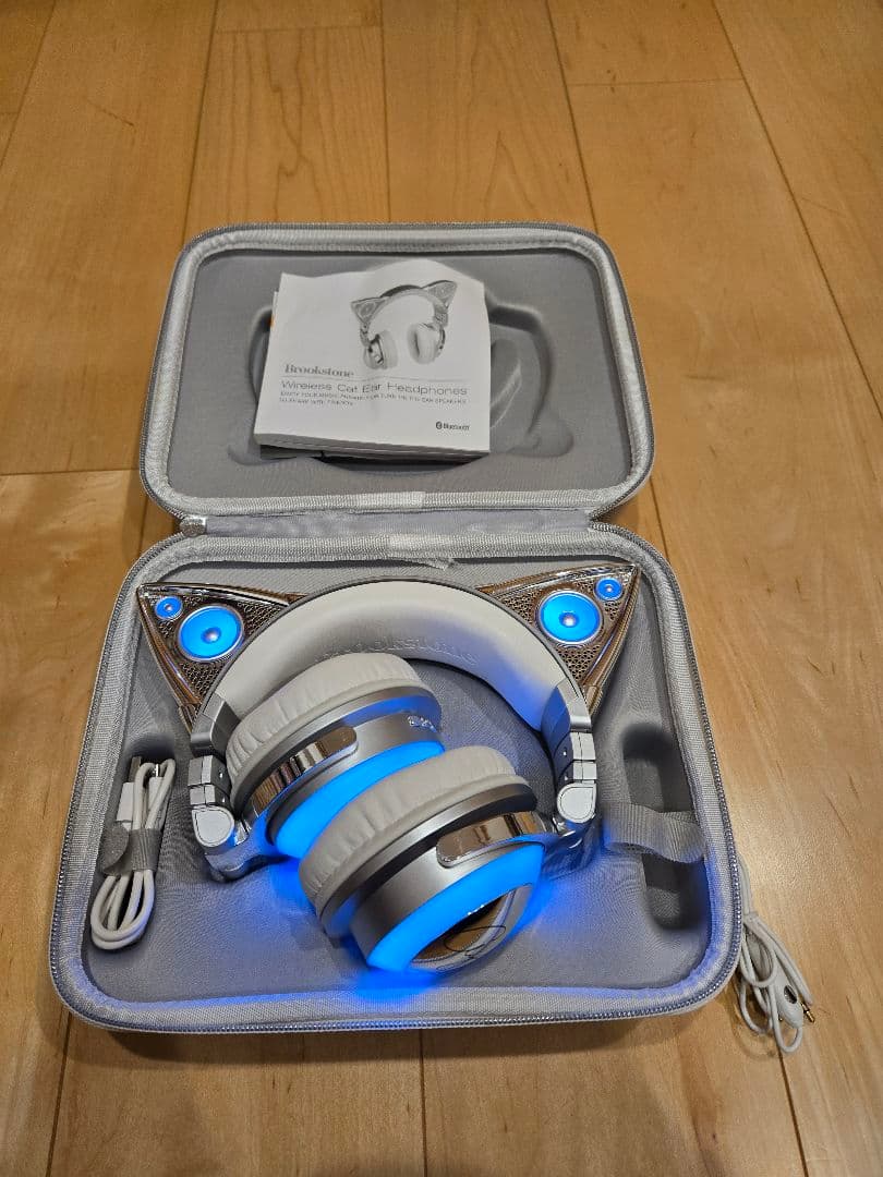 Brookstone アリアナグランデ ワイヤレス 猫耳ヘッドホンLINITED