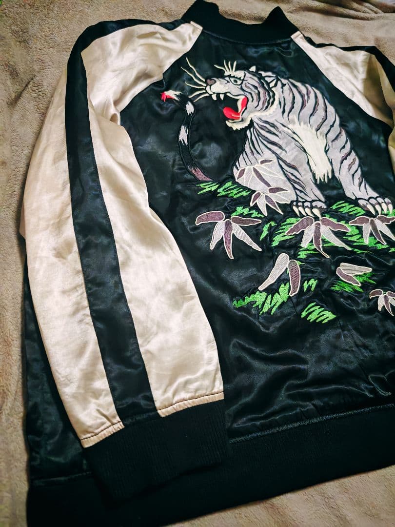 VOMANIE 日本限定 虎 サテン スカジャン big size 珍品