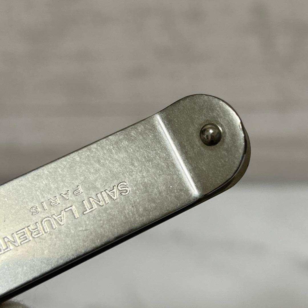 YSL サンローラン　 ビルクリップ　マネークリップ　札入れ　シルバー