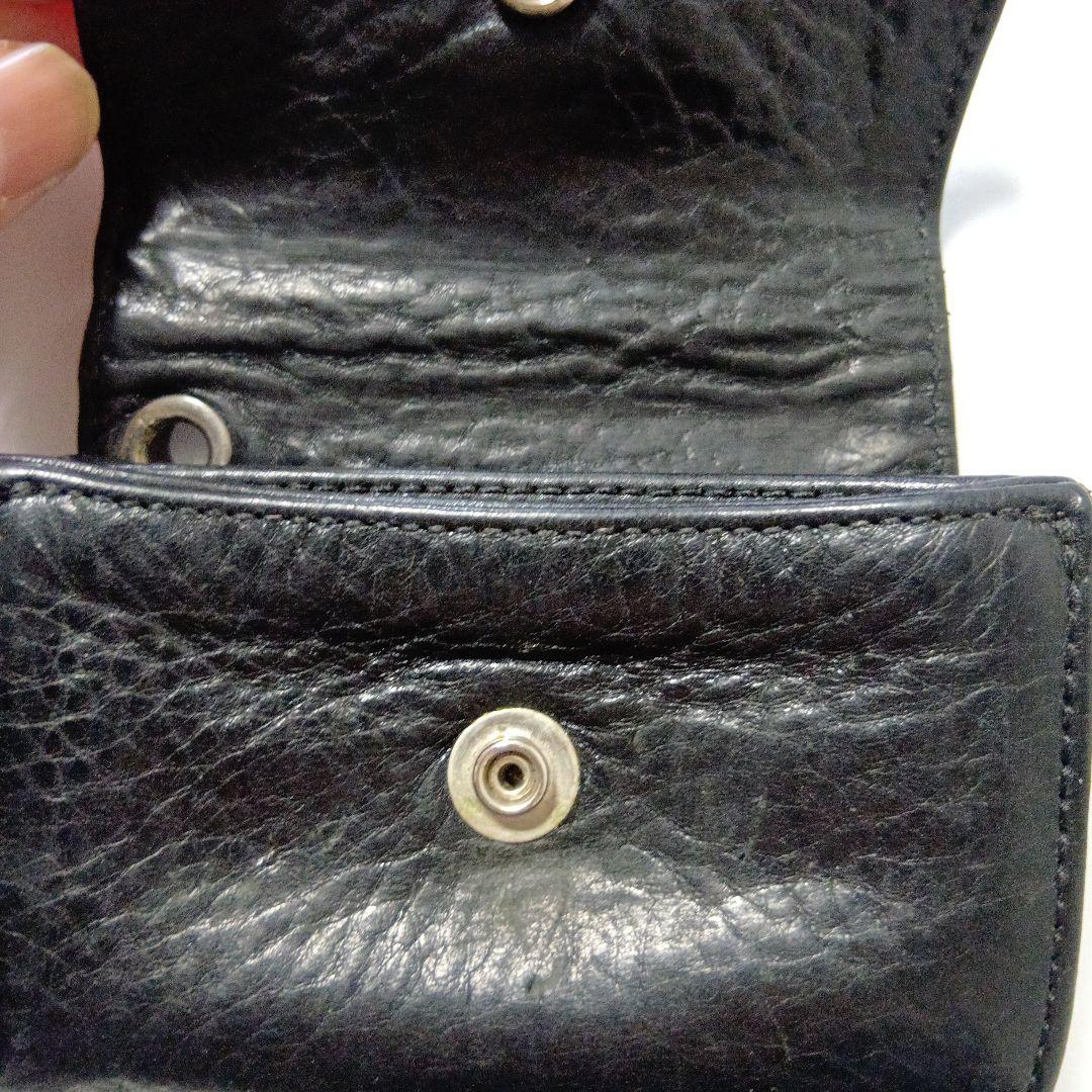 値下げしました★Chrome Hearts 黒 レザー タイニーウォレット
