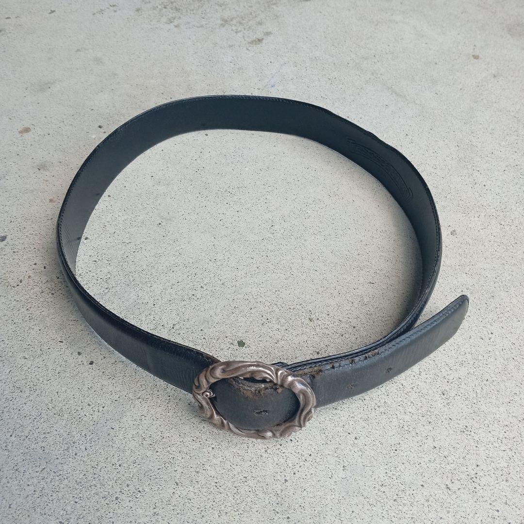 CHROME HEARTS (クロムハーツ) スクロール リング レザーベルト