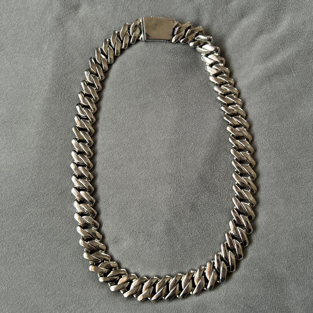 Glitter シルバー チェーンネックレス