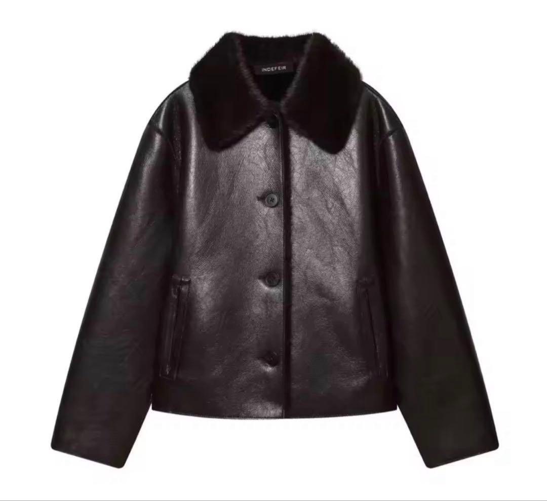 ZARA リバーシブルダブルフェイス　フェイクレザージャケット　ザラ