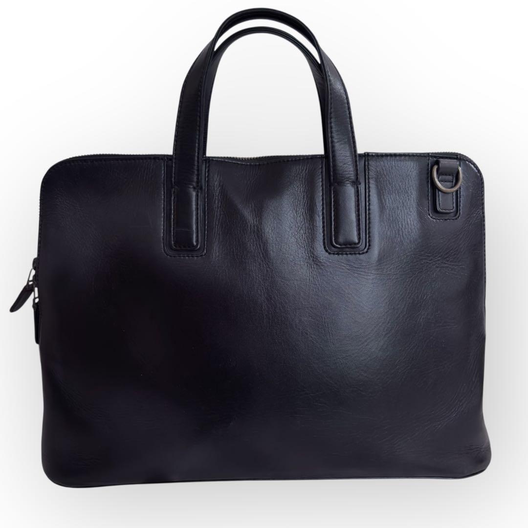 MOTHERHOUSE マザーハウス ビジネスバック ブラック レザー シンプル