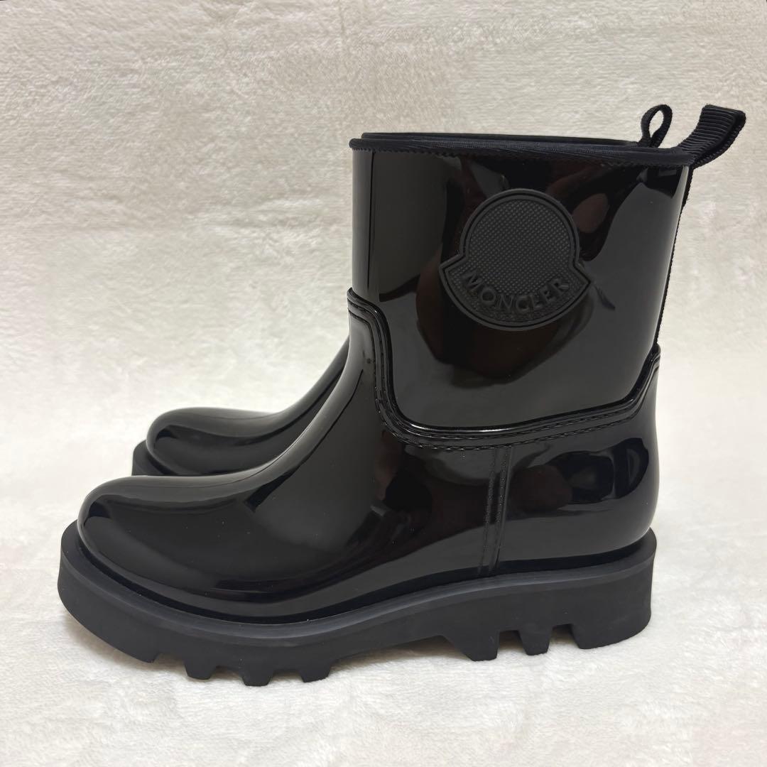 ◆MONCLER◆GINETTE ラバーブーツ 38 黒 レインブーツ