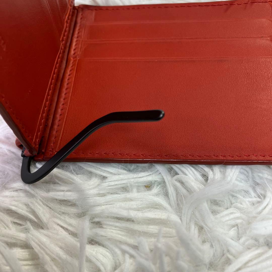 希少色✨ボッテガヴェネタ　マネークリップ　イントレチャート　オレンジ　レザー