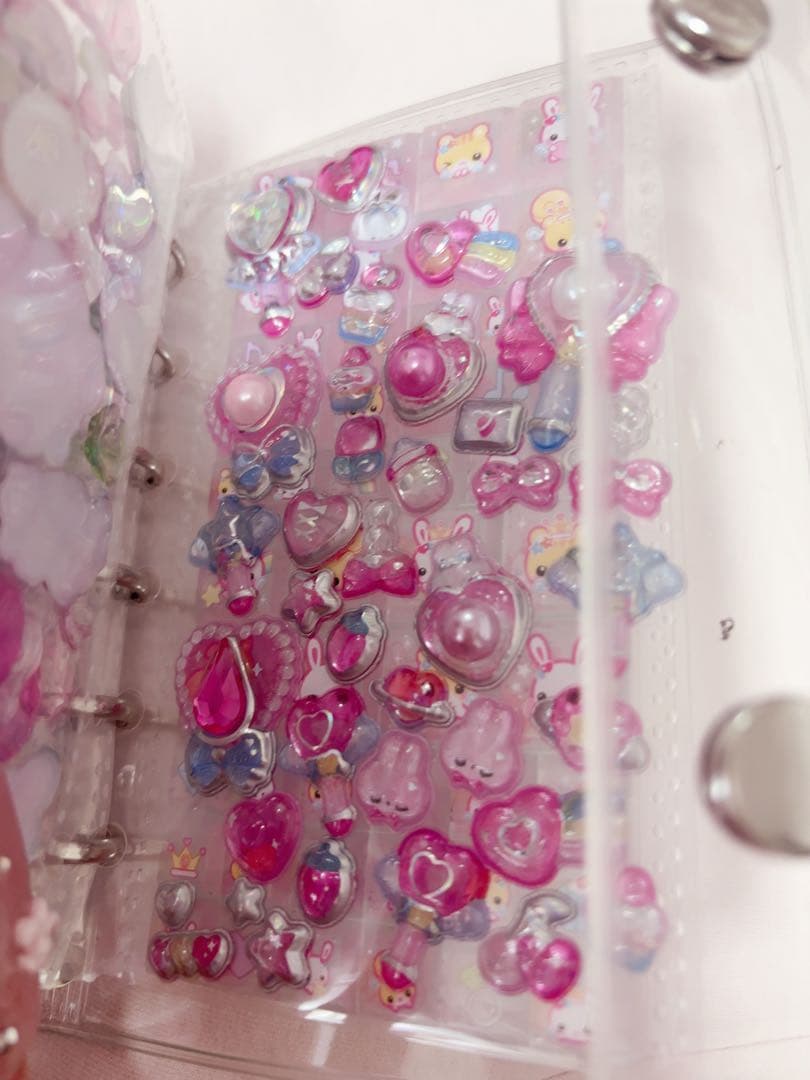 透明シール帳＆ボンボンドロップシール、おはじきシール、タイルシールセット