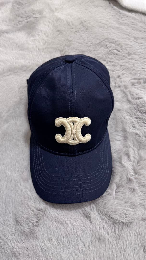 CELINE ネイビー ベースボールキャップ