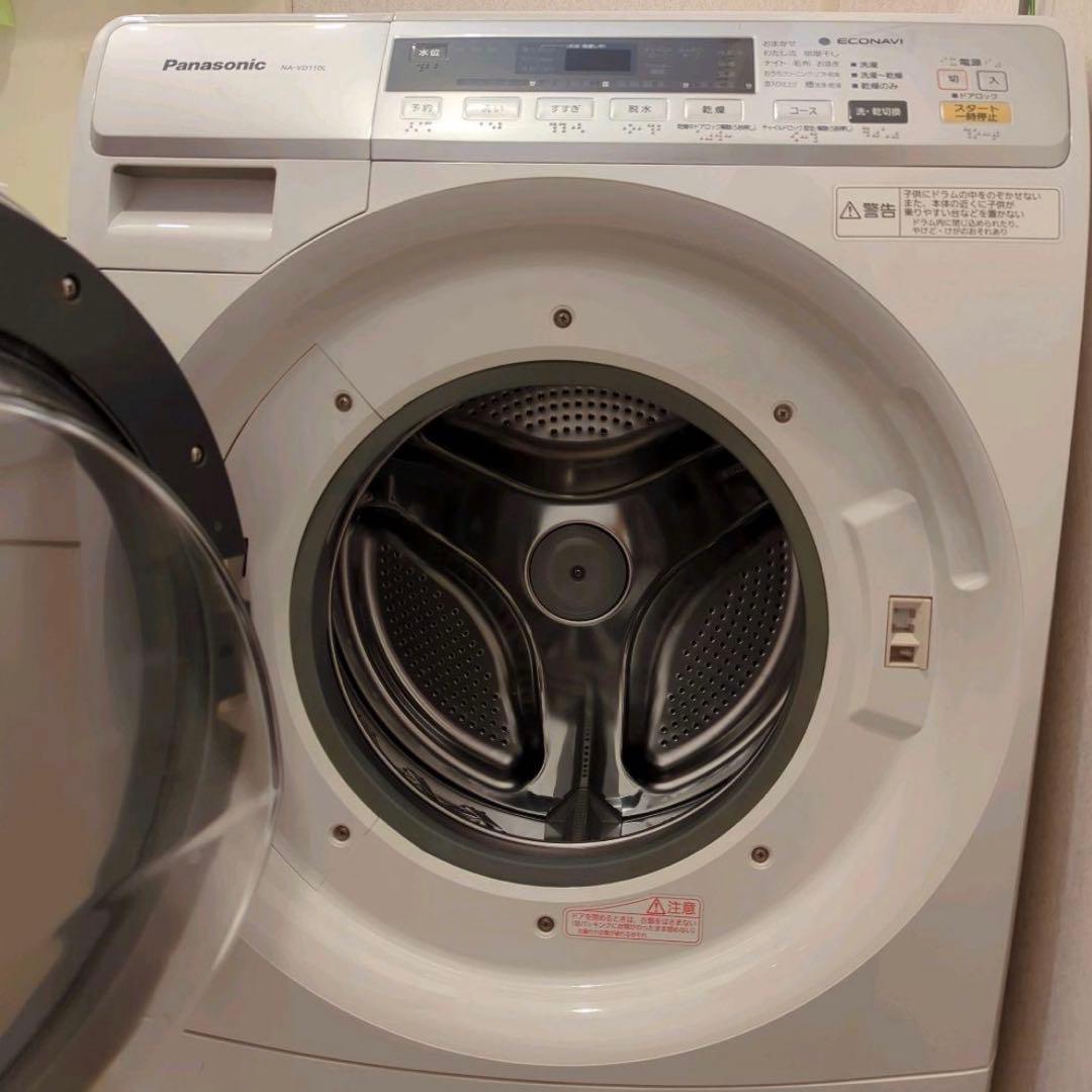 Panasonic ドラム式洗濯機　NA-VD110L-W エコナビ