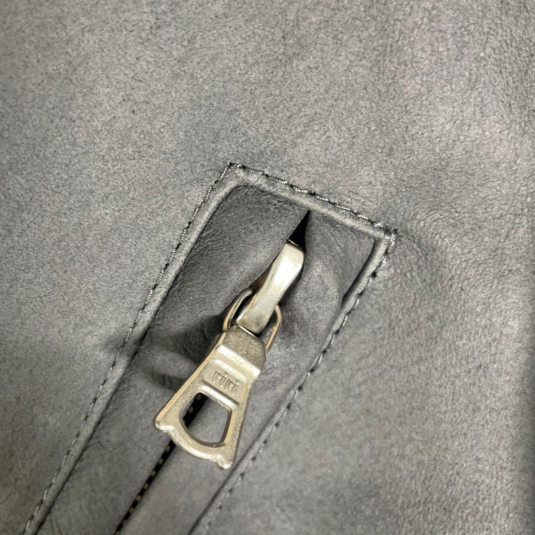 ユーロヴィンテージ　ペッカリー　レザージャケット　ririジップ　イタリア製